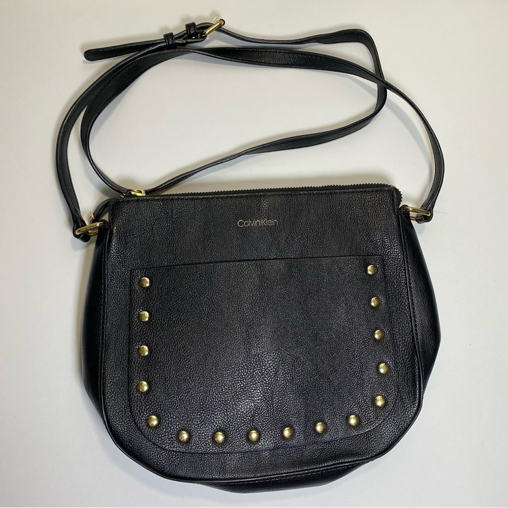 Calvin Klein Pebble Leather with Gold Studs
